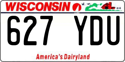 WI license plate 627YDU