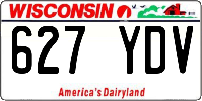 WI license plate 627YDV