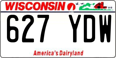 WI license plate 627YDW