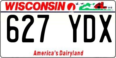 WI license plate 627YDX