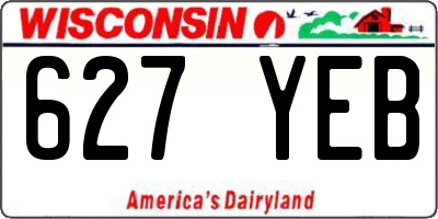 WI license plate 627YEB