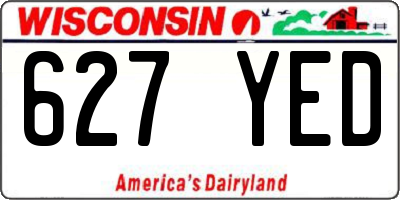 WI license plate 627YED