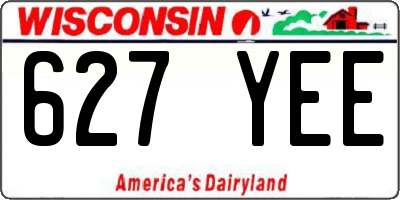 WI license plate 627YEE