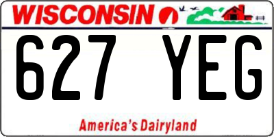 WI license plate 627YEG