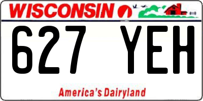 WI license plate 627YEH