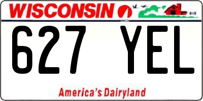 WI license plate 627YEL