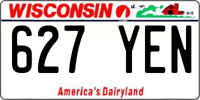 WI license plate 627YEN