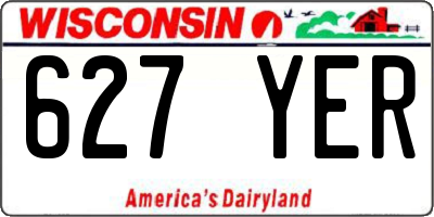 WI license plate 627YER