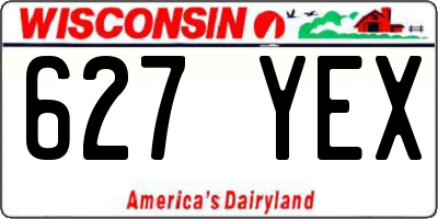 WI license plate 627YEX