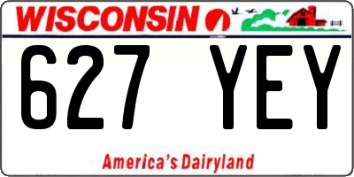 WI license plate 627YEY