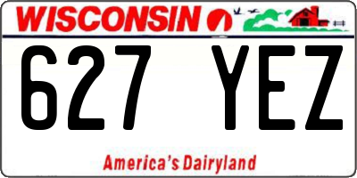 WI license plate 627YEZ