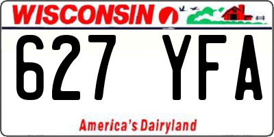 WI license plate 627YFA