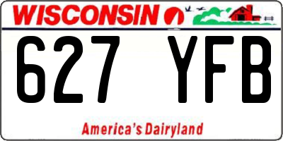 WI license plate 627YFB
