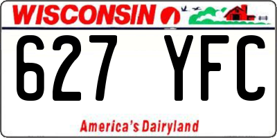 WI license plate 627YFC