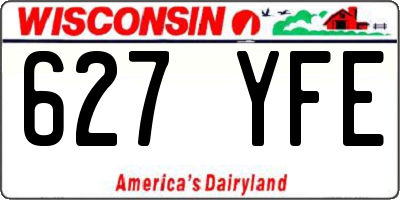WI license plate 627YFE
