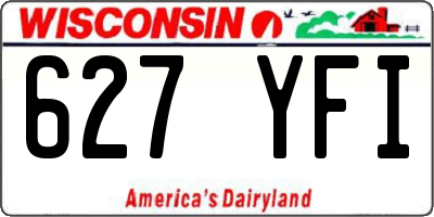 WI license plate 627YFI