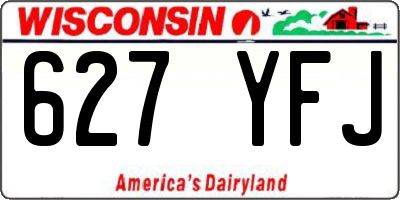 WI license plate 627YFJ
