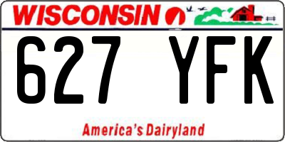 WI license plate 627YFK