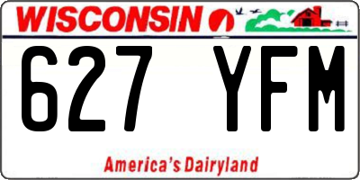 WI license plate 627YFM