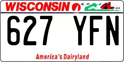 WI license plate 627YFN