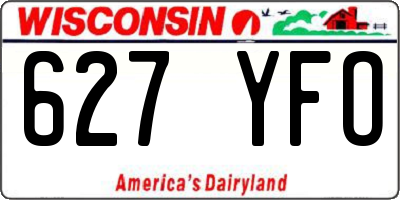 WI license plate 627YFO