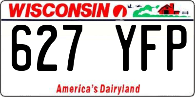 WI license plate 627YFP
