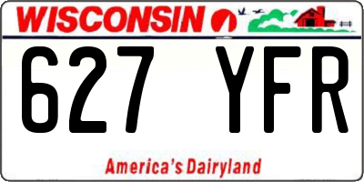 WI license plate 627YFR