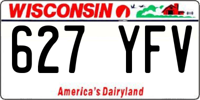 WI license plate 627YFV