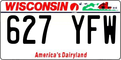 WI license plate 627YFW