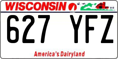 WI license plate 627YFZ