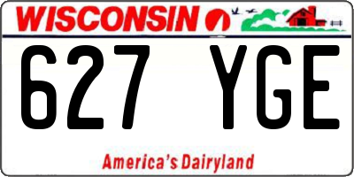 WI license plate 627YGE