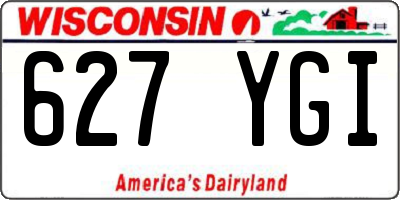 WI license plate 627YGI
