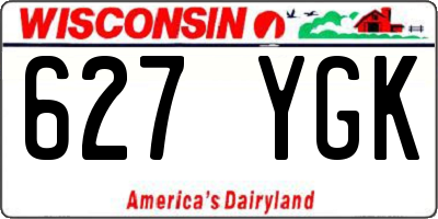 WI license plate 627YGK