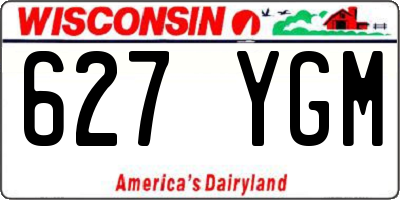WI license plate 627YGM