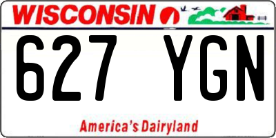 WI license plate 627YGN