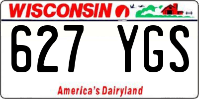 WI license plate 627YGS
