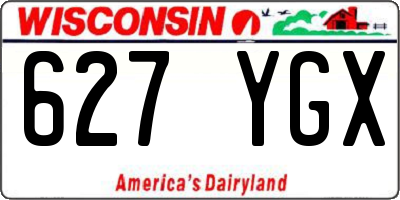 WI license plate 627YGX