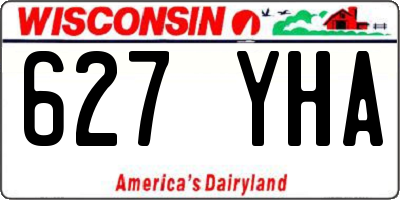 WI license plate 627YHA
