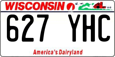 WI license plate 627YHC