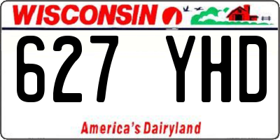 WI license plate 627YHD