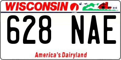 WI license plate 628NAE