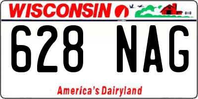 WI license plate 628NAG