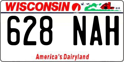 WI license plate 628NAH