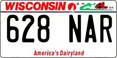 WI license plate 628NAR