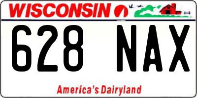 WI license plate 628NAX
