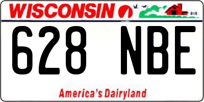 WI license plate 628NBE