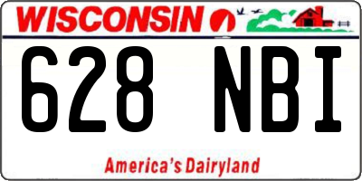 WI license plate 628NBI