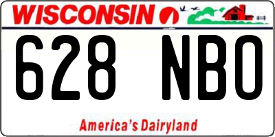 WI license plate 628NBO