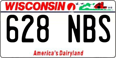 WI license plate 628NBS