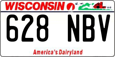 WI license plate 628NBV